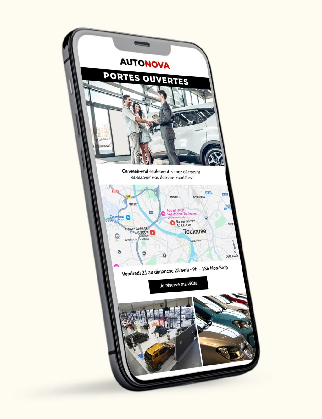 Email géolocalisé Drive to Store