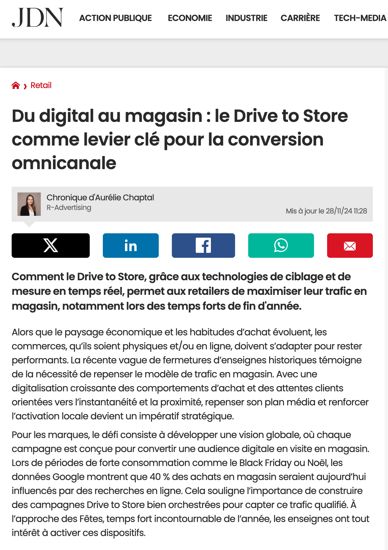 Opinion paper JDN Drive to Store omnichannel conversion